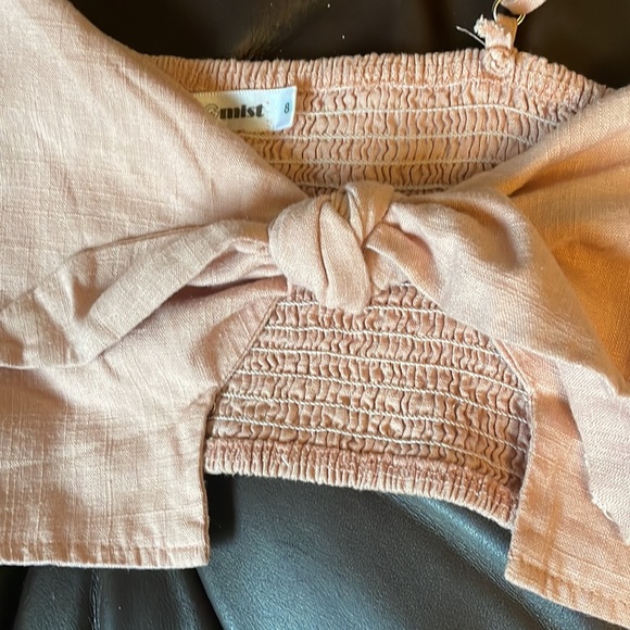 Morning Mist Top Crop Tied Top Blush - Picture 2 of 5